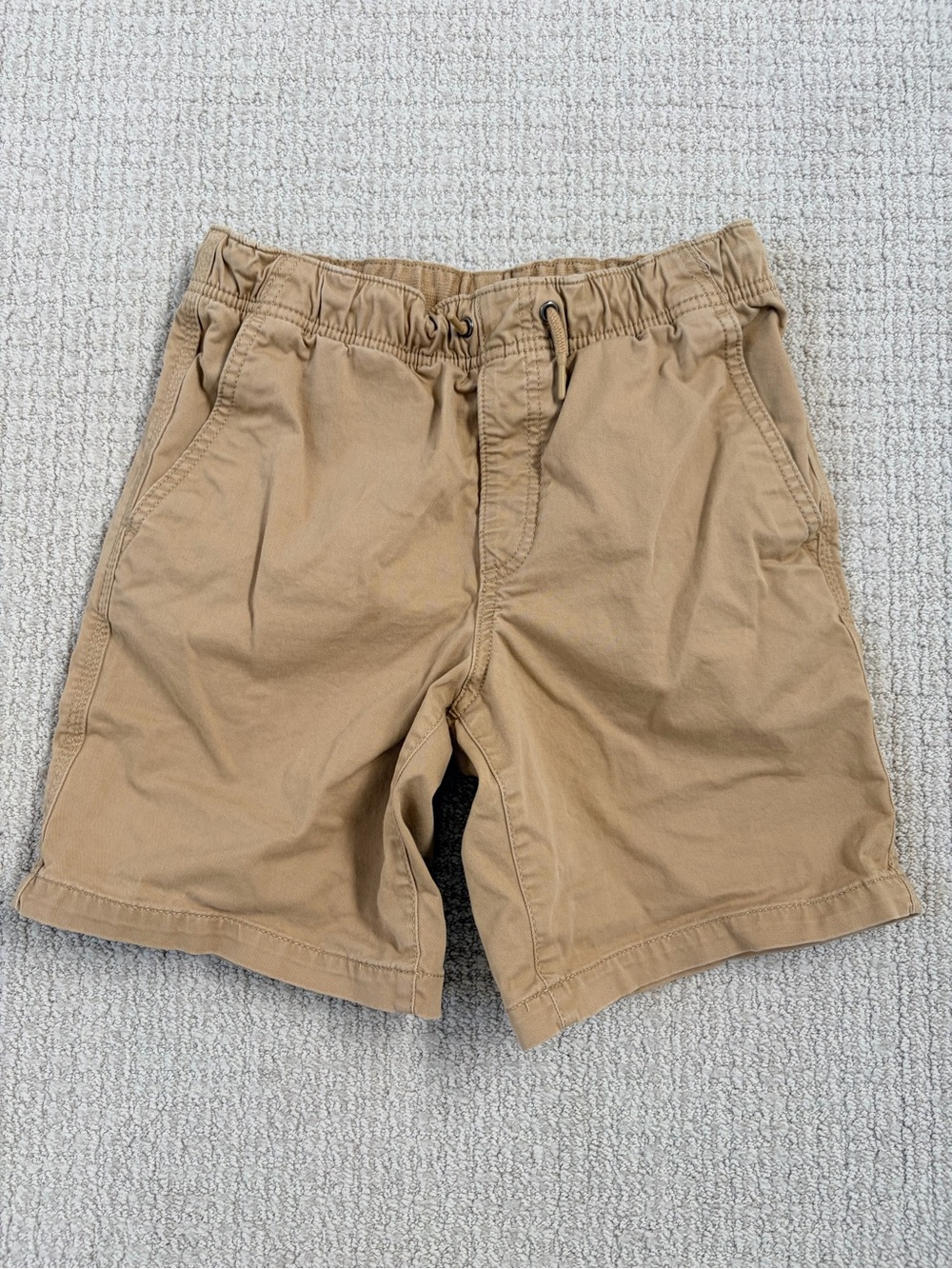GAP Boys Tan Elastic Waist Flat Front Shorts